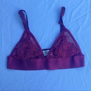 Urban Outfitters Floral Mesh Bralette